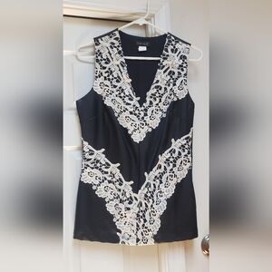 Faux leather sleeveless top